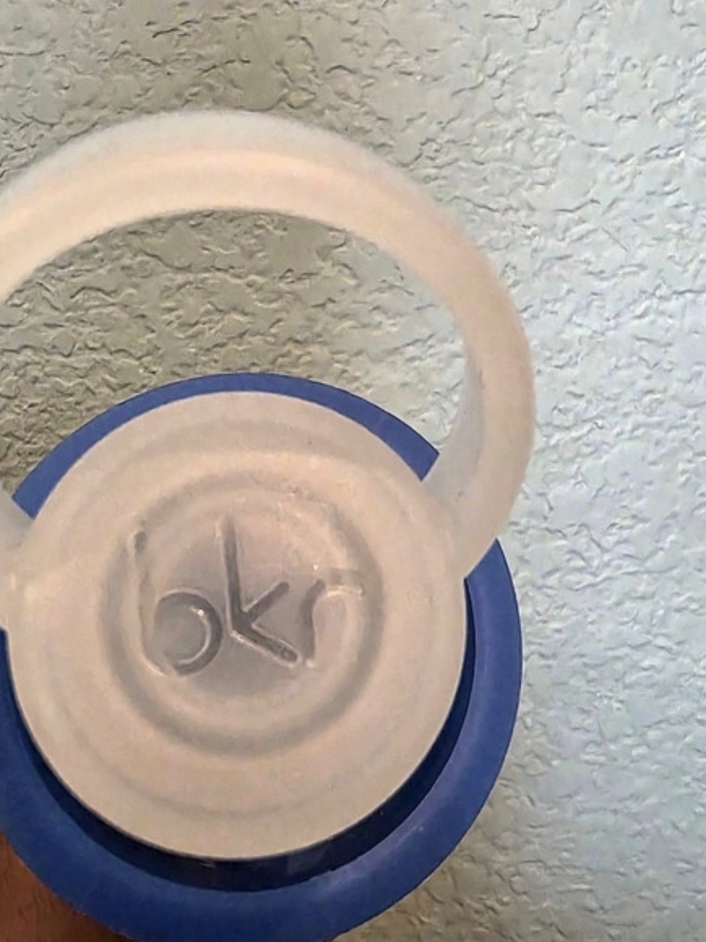 BKR Little Glass Water Travel Bottle Blue Periwinkle Silicone Sleeve 500mL 16oz - Picture 2 of 5